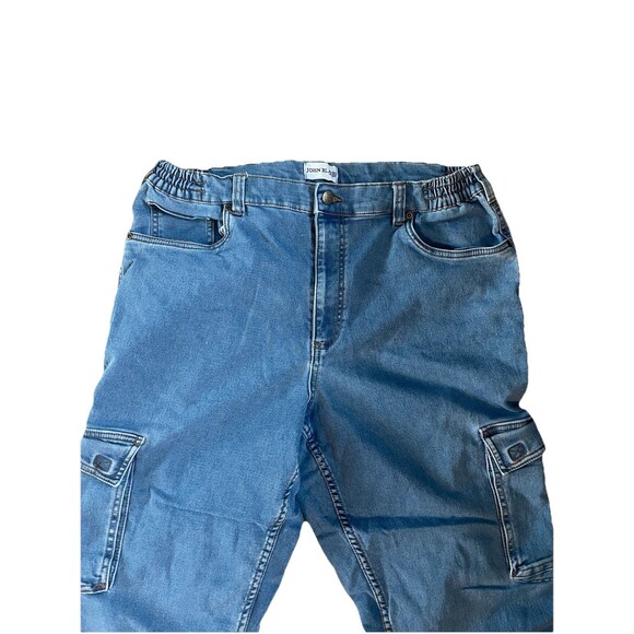 John Blair Light Wash Stretch Denim Blue Carpenter Jeans Size L - Picture 3 of 6